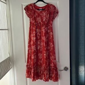 Isabel Maternity Orange Floral Dress